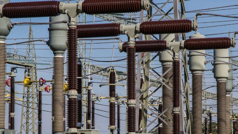 Power lines representing utility sector stability